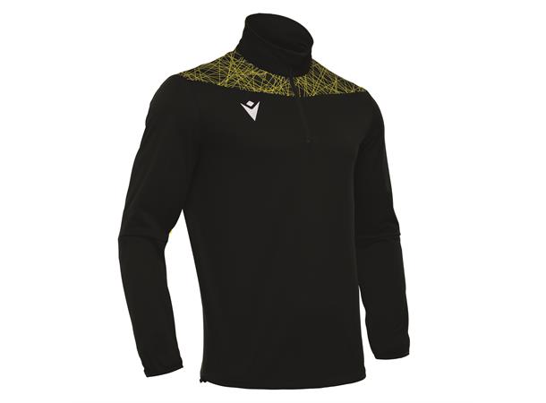 Tagus 1/4 Zip Top SORT/GUL 3XS Teknisk treningsgenser - Unisex 