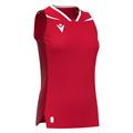 Lily Eco Sleeveless Shirt RED/WHT XS Teknisk kamp og treningsdrakt - Dame
