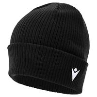 Zima Beanie BLK SR Ribbestrikket lue med oppkant